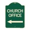 Signmission Designer Series Sign Church Office, Green & Tan Heavy-Gauge Aluminum Sign, 24" x 18", G-1824-24274 A-DES-G-1824-24274 - alternate 1